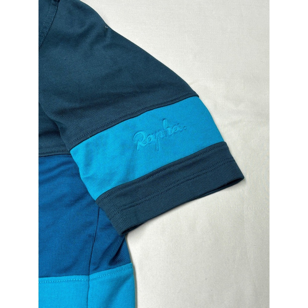 Rapha Mens Short Sleeve Tricolour Cycling Jersey Blue Merino Wool Blend Medium - Picture 2 of 8